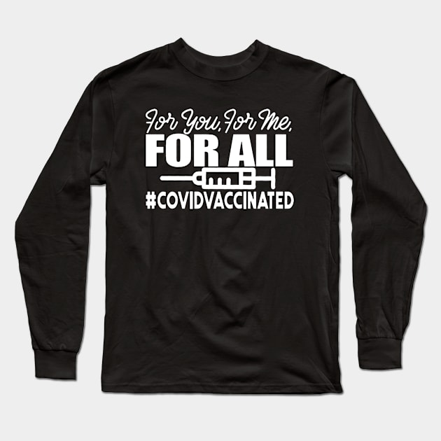 covid 19 vaccine Long Sleeve T-Shirt by Digifestas